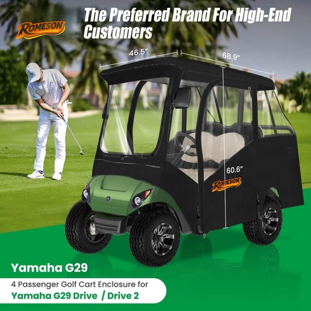 Golf Cart Enclosure for Yamaha G14 G16 G22 G29 Drive 2 Secondary image