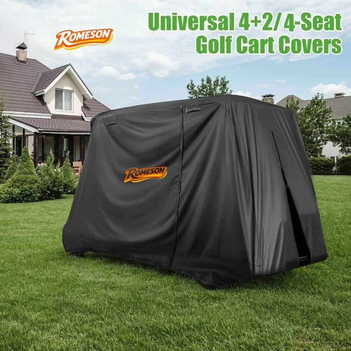 6 Seater Waterproof Golf Cart Cover 420D Oxford Cloth Universal
