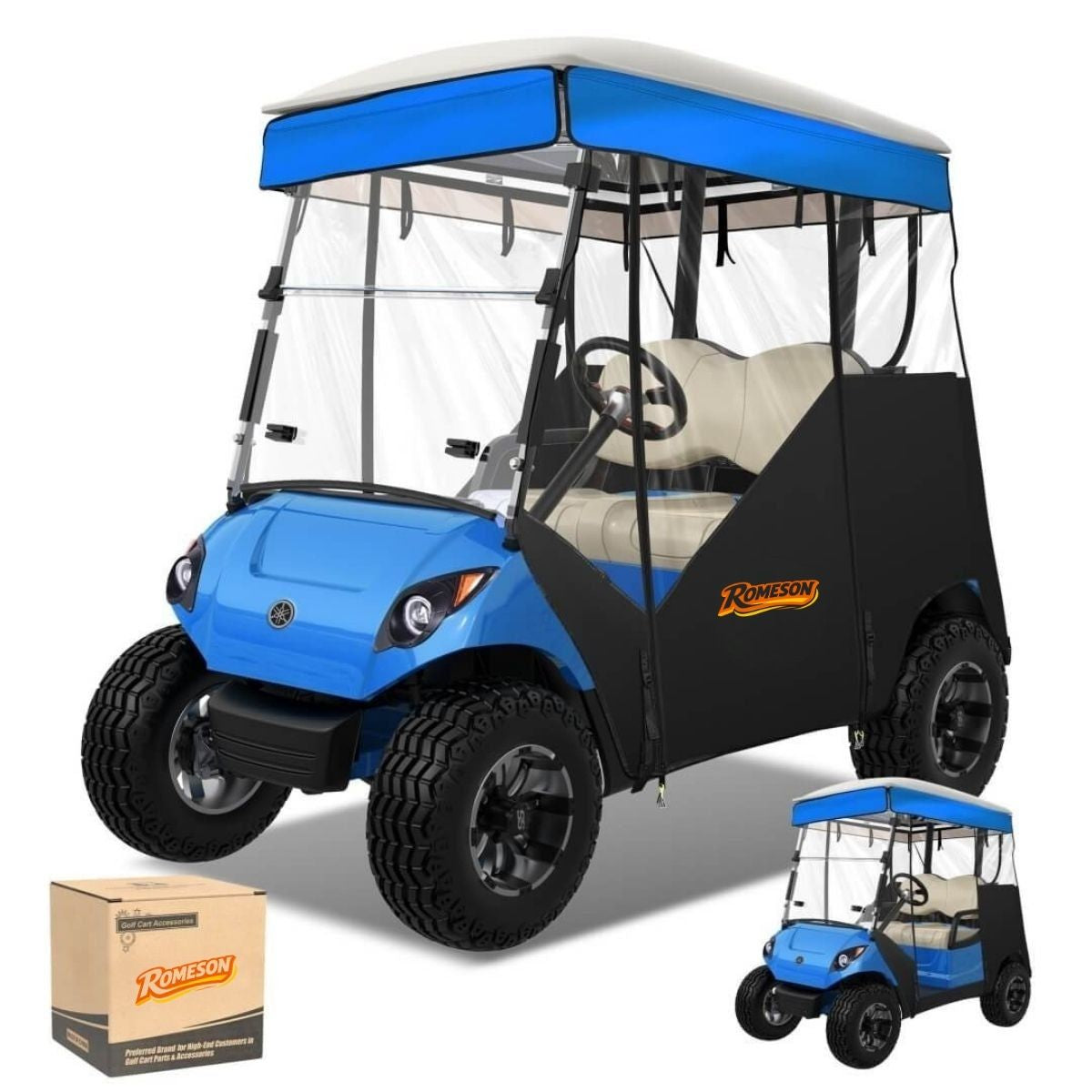 Track Style Golf Cart Enclosure for 2 Passenger Yamaha G29 Drive