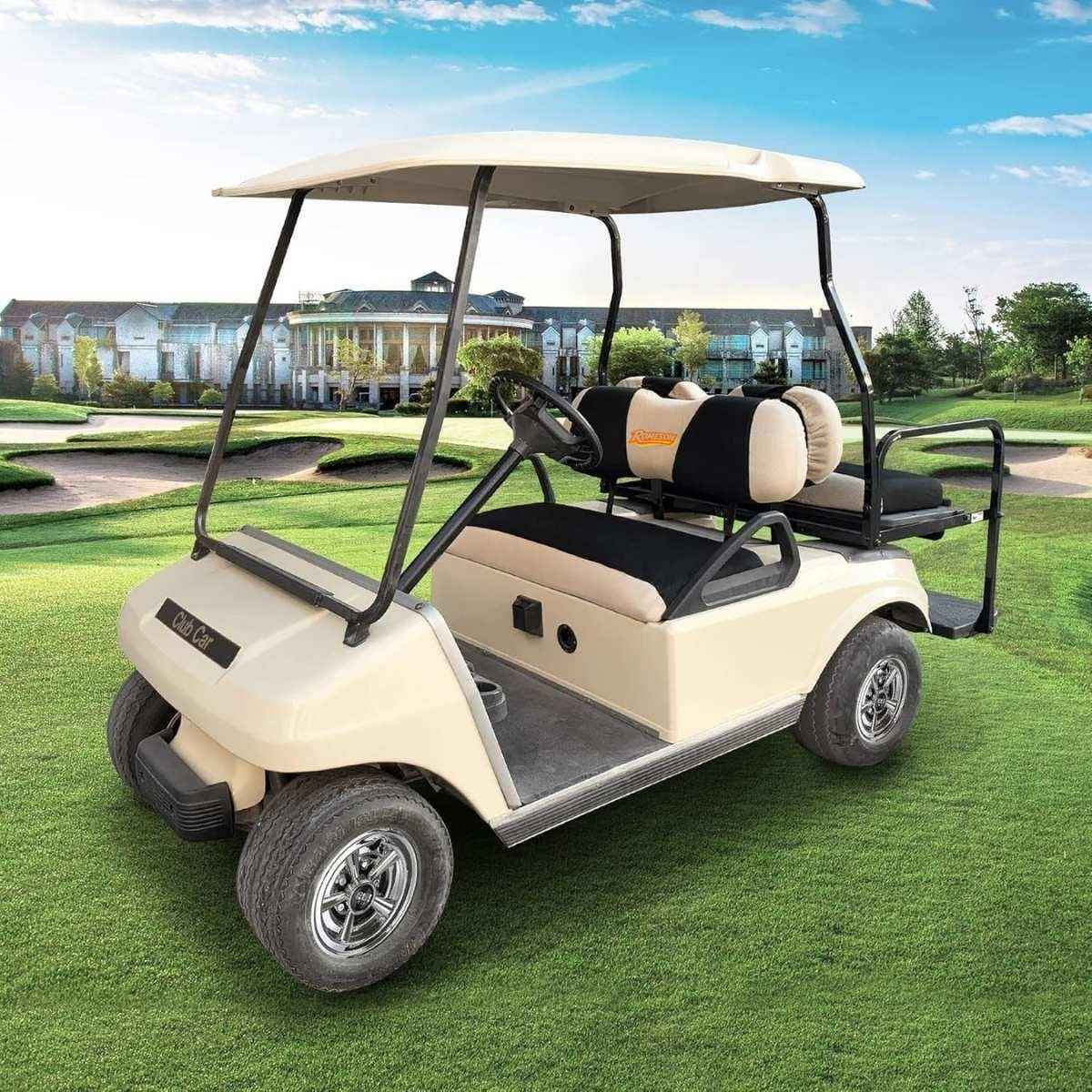 Golf Cart Front Rear Seat Cover Set for EZGO TXT RXV & Club Car DS
