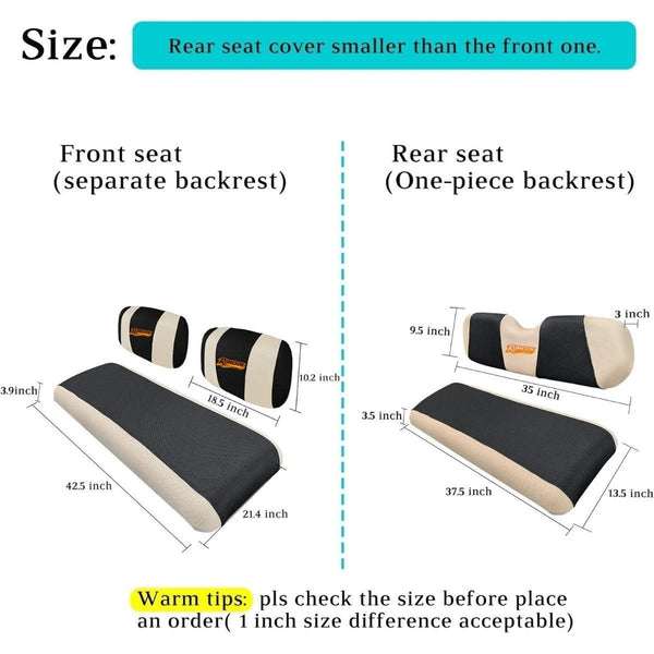 Golf Car Seat Cover Set for Yamaha G2-G22 and Club Car DS Pre-2000 Tomberlin Emerge
