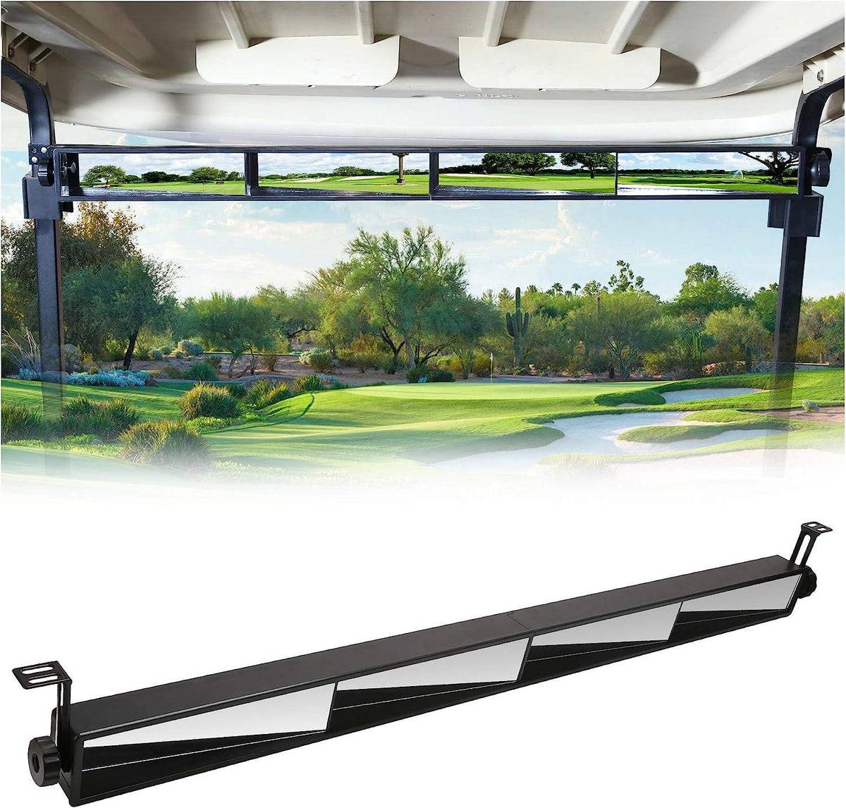 Golf Cart 4 Panel & 5 Panel Rearview Mirror Universal Main image